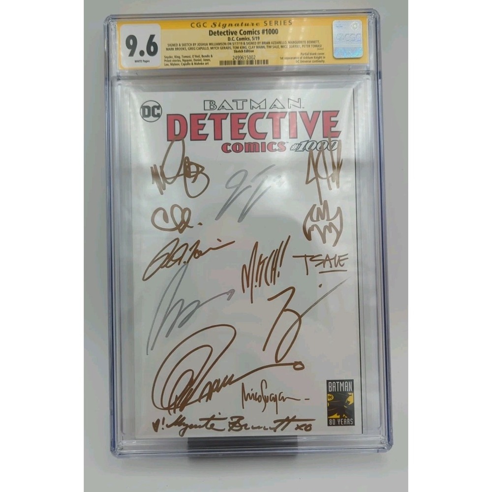 Detective Comics #1000 CGC 9.6 SS x12 Signed Sketch Variant DC Batman 2019